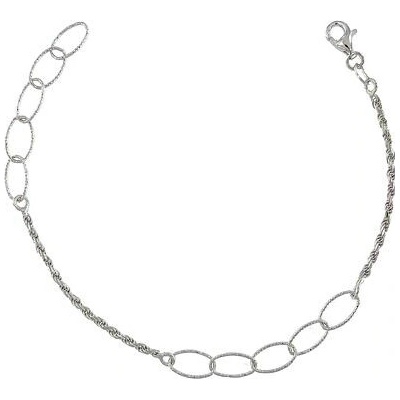 INFINITYSILVER Strieborný náramok valis s oválkami 202200320