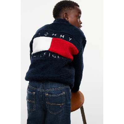 Tommy Hilfiger суичър с цип за деца от полар (KB0KB10634.104.122.9BY2)