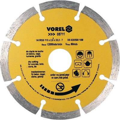 Vorel Kotúč diamantový 115 × 22,2 × 2,0 mm segmentový