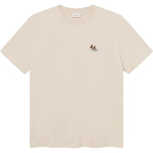DEDICATED Мъжка тениска DEDICATED T-Shirt Stockholm Camp Creek EMB T-shirt - Oat White (217-0106-0111)