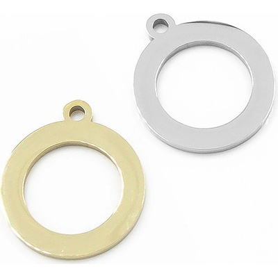 Leštěný přívěsek kolečko 18mm - 1Ks+ - Nerez RL / 10Ks