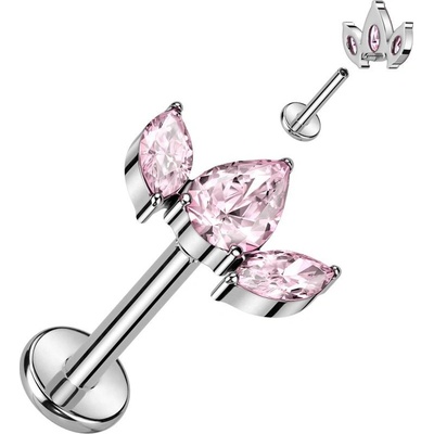 S4U Piercing do brady labreta TITAN (růžová) TIT1277-P