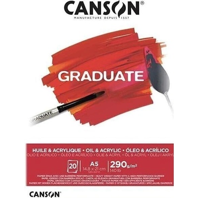 Canson Pad Graduate Huile & Acrylique Скицник 20 A5 290 g (C400110379)