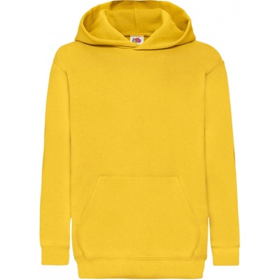 Mikina detská s kapucňou Fruit of the Loom 280 žltá
