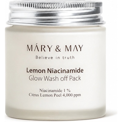Mary & May Почистваща маска за лице с 3 вида глина, ниацинамид, витамин С и PHA MARY&MAY Lemon Niacinamide Glow Wash off Pack 125g