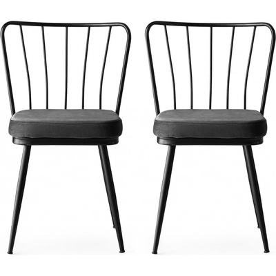 Kalune Design Yildiz čierna / tmavosivá 2 ks