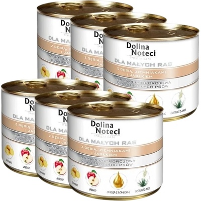 Dolina Noteci PREMIUM за малки породи с гъска, картофи и ябълка 6x185 г