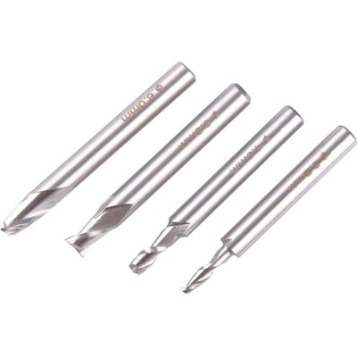 EXTOL CRAFT Stopkové frézy, sada 4ks, ?3,2-4-6-6,3mm, HSS6542 408010B