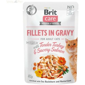 Image 1 of Brit Care Fillets in gravy turkey & salmon 85 g