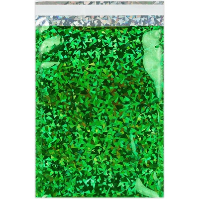 Holografické fóliové obálky - 162 x 114 mm (C6) - Holografická zelená