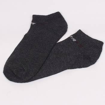 Мъжки къси чорапи в тъмносив цвят с надпис