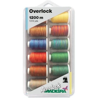 Sada overlockových nití Madeira Aerolock 125 12x1200 m Multi