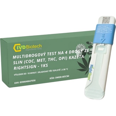 IVD Biotech Multi drogový test zo slín na 3 drogy THC, MET, MOP 1 ks