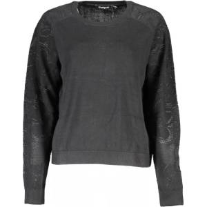 Desigual Дамски пуловер desigual, Цвят Черен (24swjf09_ne2000)