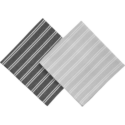 SCANquilt ubrousek RIVA pruhy černá / šedá 45x45cm