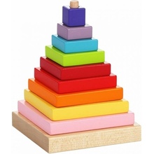 Cubika 13357 barevná pyramida skládačka 9 dílů