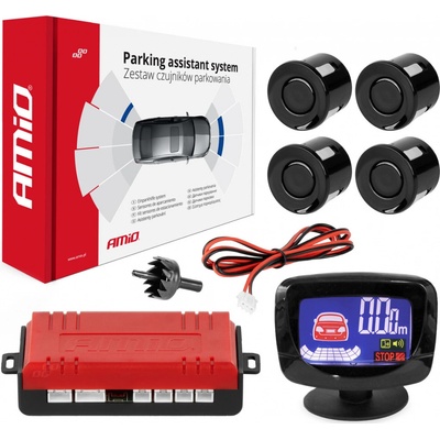 AMiO Asistenty parkování LED-GRAF 4 senzory černé