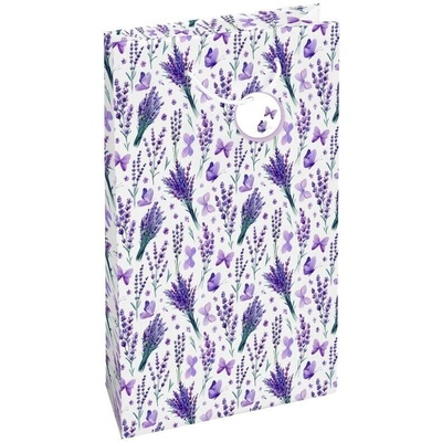 Taška dárková Piccolo matt 21 x 11 x 6,5 cm TP - motiv levandule