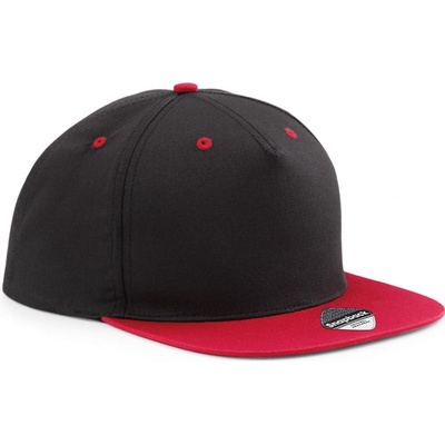 Beechfield B 610C Snapback 5 panelová COT53610Cy2899-black/class Černá/červená