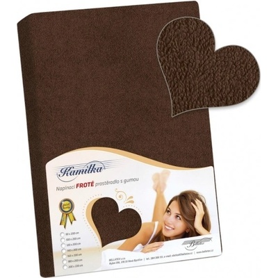 Bellatex froté prostěradlo Kamilka tmavě hnědé 140x200