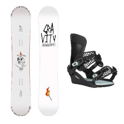 Gravity Contra 25/26 pánský snowboard + Gravity Drift black/sage vázání - 162 cm Wide + L (EU 42-45)