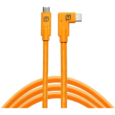 Tether Tools CUC15RT-ORG USB-C na USB-C, (zahnutý konektor), 4,6m, oranžový