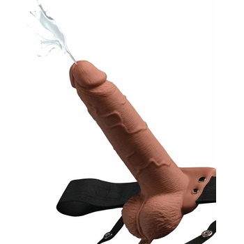 Pipedream Fetish Fantasy 7.5" Hollow Squirting Strap On with Balls