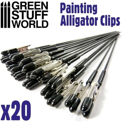 Green Stuff World Airbrush Clip Board Painting Alligator Clips 20 ks