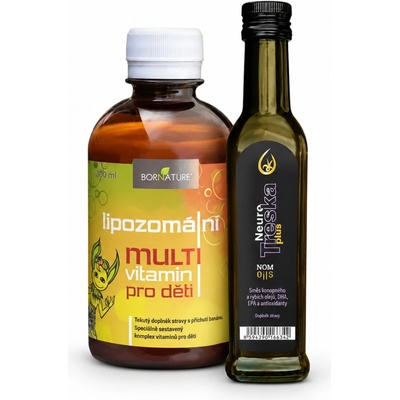 Nom-oils Neuro základ PLUS Neurotreska plus 240 ml + detský Lipozomálny Multivitamín 300 ml