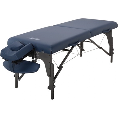 Master Massage Skladacie drevené ležadlo Montclair Barcelona - modré