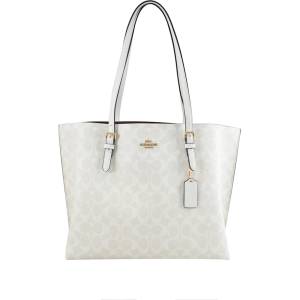 Coach Дамска чанта Coach Mollie Tote 25 In Signature Canvas 1665, Бяла (CV965-WHITEEEE)