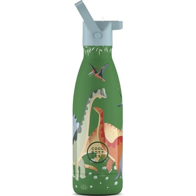 Cool Bottles Detská termo fľaša z nerezovej ocele Kids Jurassic Era trojvrstvová 350 ml