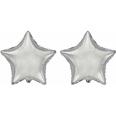 Flexmetal Balón fóliový Hviezda strieborná 48 cm