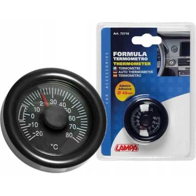 Analogový pokojový teploměr LAMPA samolepicí průměr 48 mm do auta