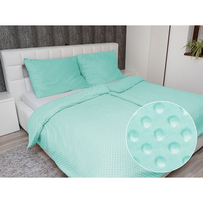 Biante Hrejivé obliečky Minky TOP 3D bodky MKP-055 Svetlo mintové 140x220 70x90