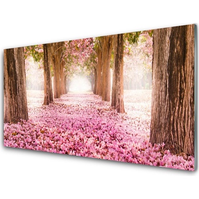 Obraz na skle Strom Růže Květiny Příroda 100x50 cm