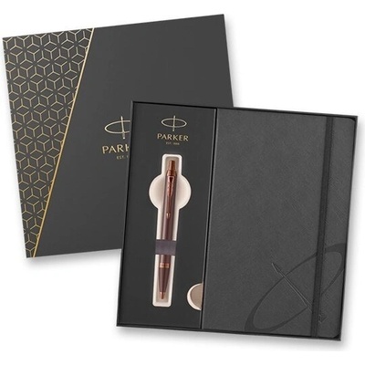 Parker IM Monochrome Burgundy kuličkové pero dárková sada se zápisníkem 1502/3290914 – Zboží Živě