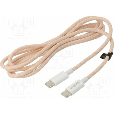 Logilink CU0345 USB 2.0 USB C vidlice z obou stran 1,5m růžový