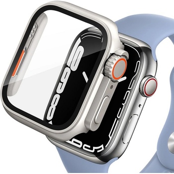 Tech-Protect Кейс с протектор за Apple Watch 7/8/9 (45mm) от Tech-Protect Defense360 - Titanium/Orange (9490713934708)