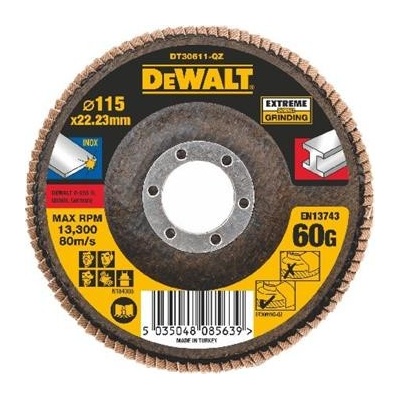 DeWALT DT30611 Brusný lamelový kotouč plochý Extreme na kov 60 G, 115 mm