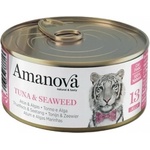Amanova cat can 13 tuna seaweed - консерва за пораснали котки от всички породи, с Риба тон и морски водорасли - 70 гр, Испания - 33371