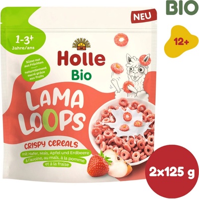 Holle Bio cereálie Lama Loops 2 x 125 g