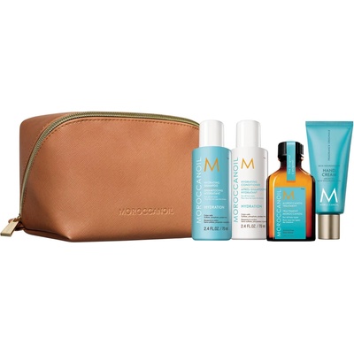 Moroccanoil Комплект Travel Hydration, с несесер, 4 части