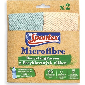 Spontex Microfibre Recyclingfasern mikroutierka z recyklovaných vlákien 30 x 30 cm 2 ks