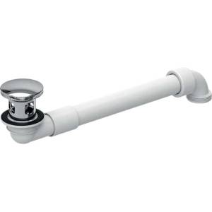 Geberit - Икономичен сифон за умивалници с преливник, ClickClack, хром 152.071. 21.1 (152.071.21.1)