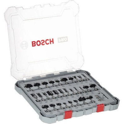 BOSCH 2607017475 / Smíšená sada tvarových fréz s vřetenem 8 mm / 30 ks (2607017475)