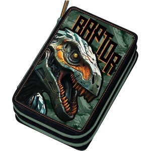 Graffiti Ученически несесер с пособия Graffiti Dinosaur - с 2 ципа (241333)