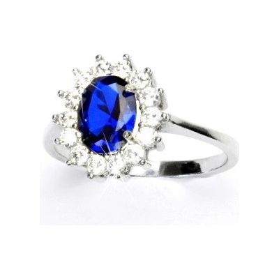 Čištín Zlatý prsten bílé i žluté zlato Kate,syntetický spinel prstýnek se zirkony T 1507