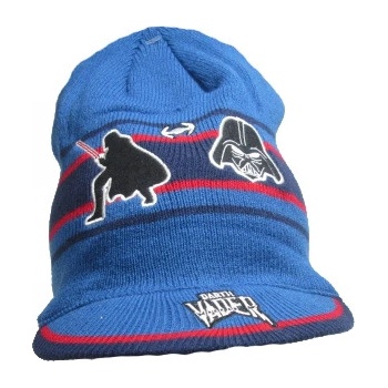 chlapecká zimní čepice s kšiltem Star Wars modrá