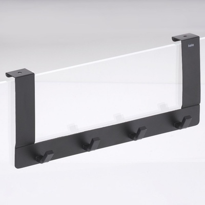 kela Черна закачалка за вратички с 4 куки KELA от серия Colgar